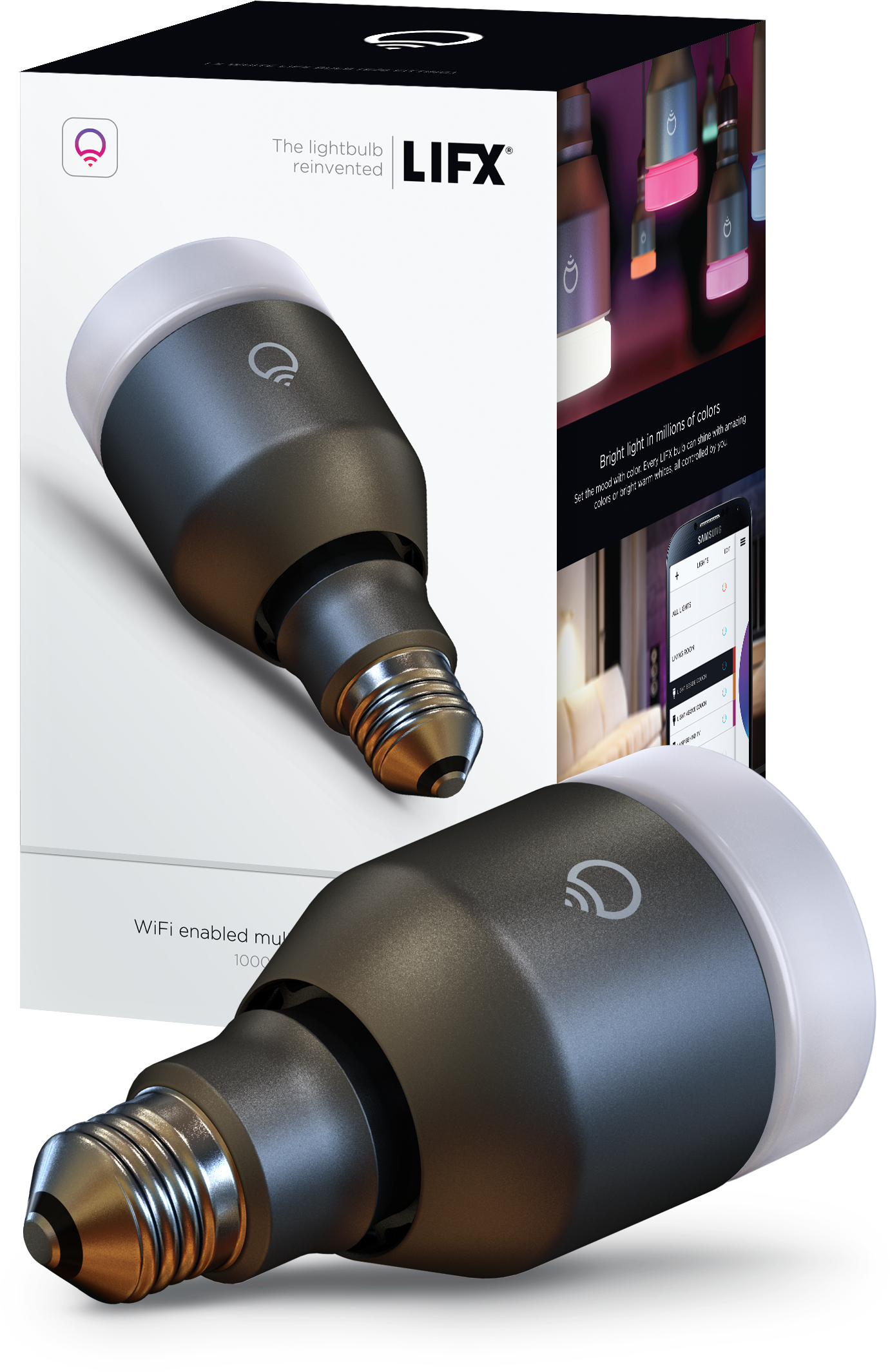 The Original Pearl White A21 E26 Mockup Box Bulb Aug - Lifx Wi Fi Smart Bulb (1758x2409), Png Download