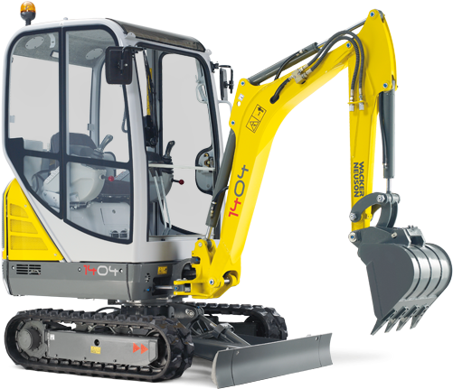 1404 - Wacker 1404 Excavator (700x466), Png Download