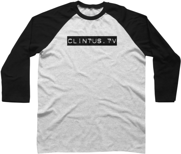 Clintus Box Logo Baseball Tee - T-shirt (650x650), Png Download
