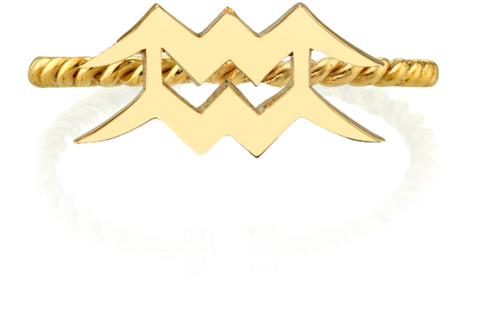 Gold Zodiac Ring - Emblem (600x600), Png Download