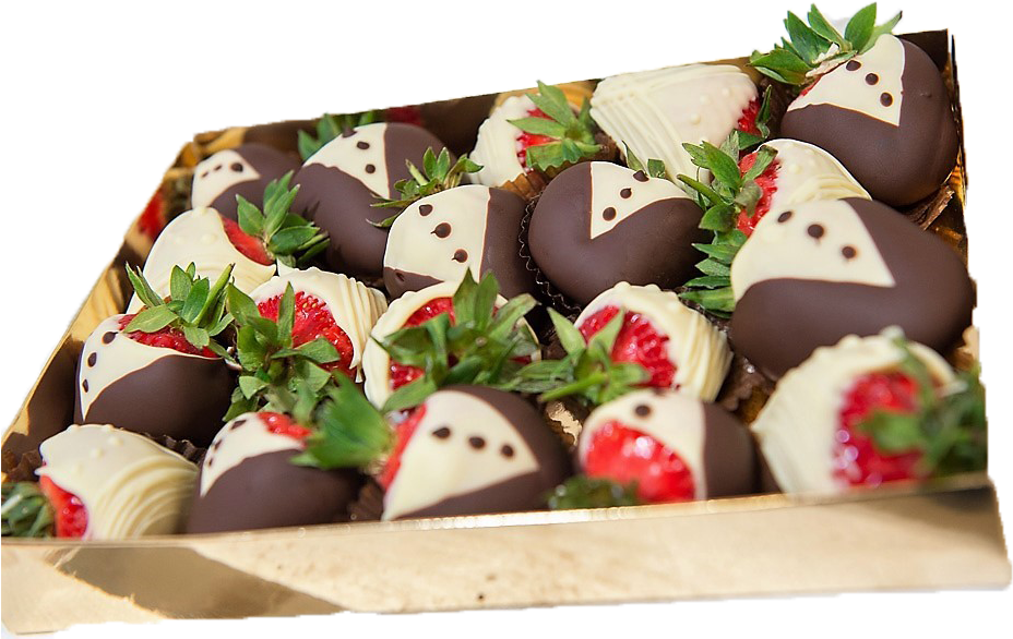 Bride & Groom Strawberry Gift Box - Chocolate (1000x666), Png Download