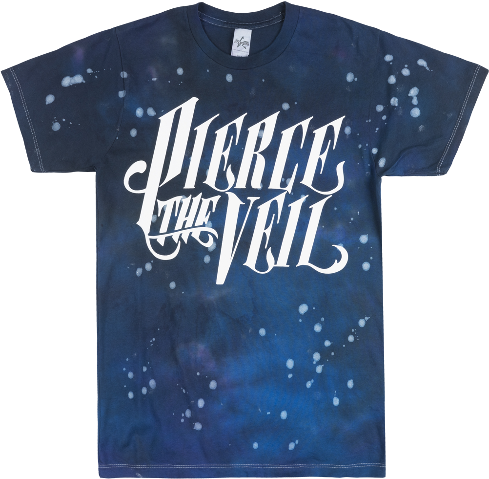 Pierce The Veil Galaxy Tie Dye T-shirt Blue Music Rock - Pierce The Veil Logo Shirt (1033x1000), Png Download