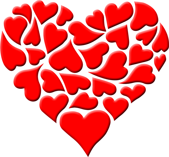 Heart With Hearts Png Transparent - Valentines Day Images 2019 (1000x824), Png Download