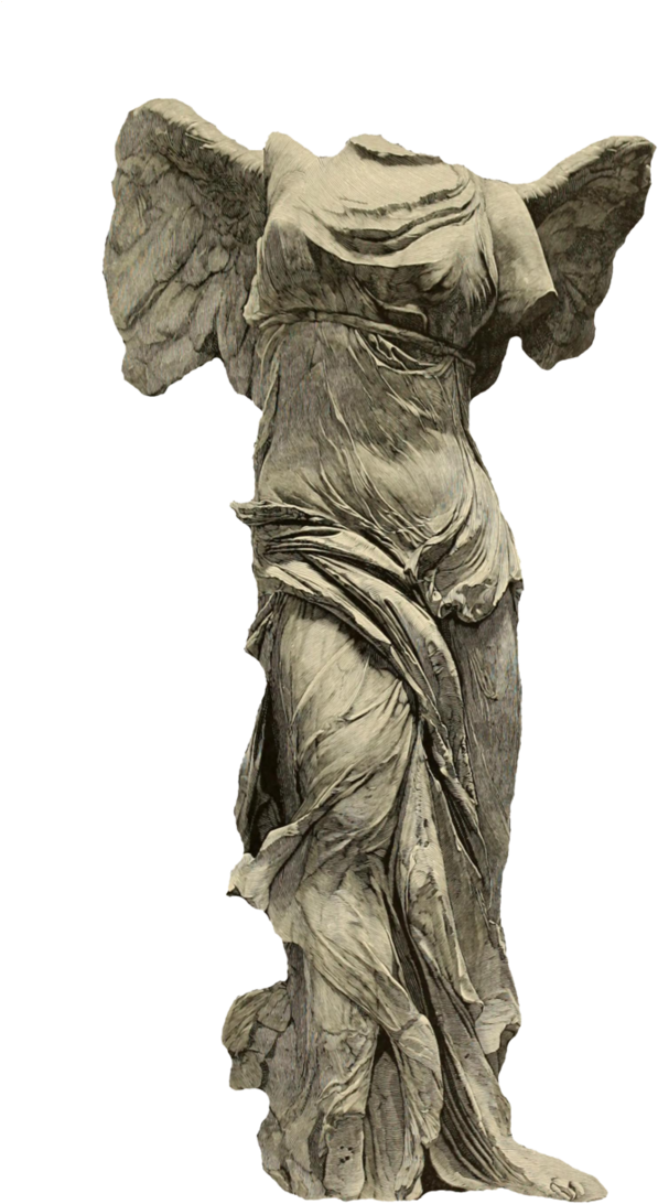 Louvre, Winged Victory Of Samothrace (716x1117), Png Download