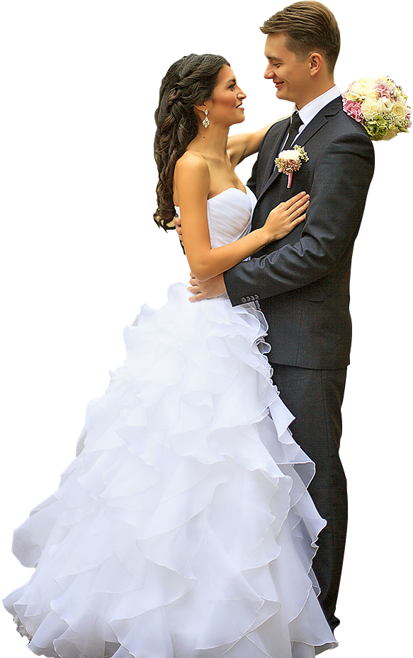 Couple - Bride (589x930), Png Download