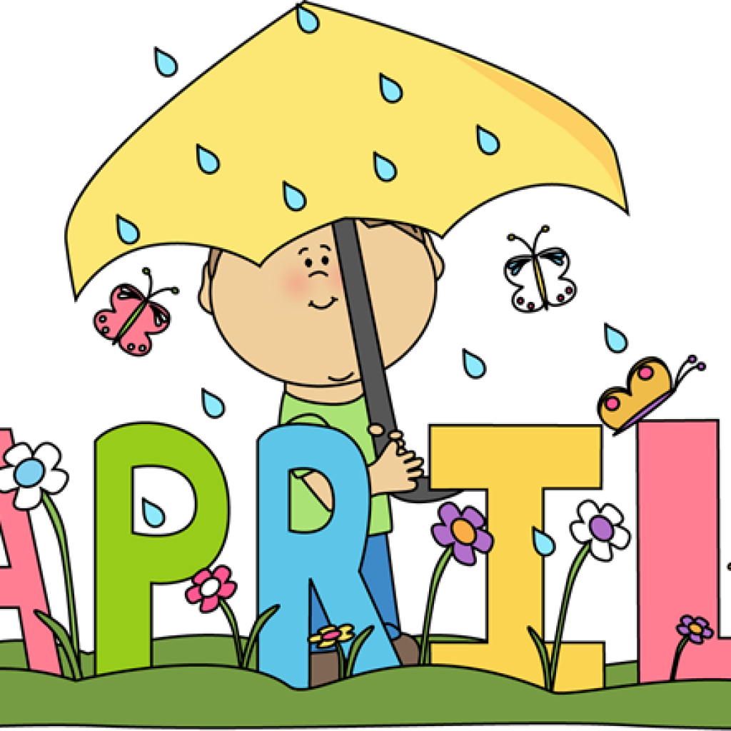 April Clipart Printable Cute Borders Vectors Animated - Tell Yourself How Lucky You Are Book (1024x1024), Png Download