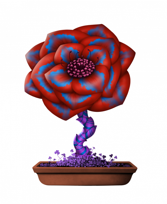Curly Princess - Cryptoflowers (569x697), Png Download