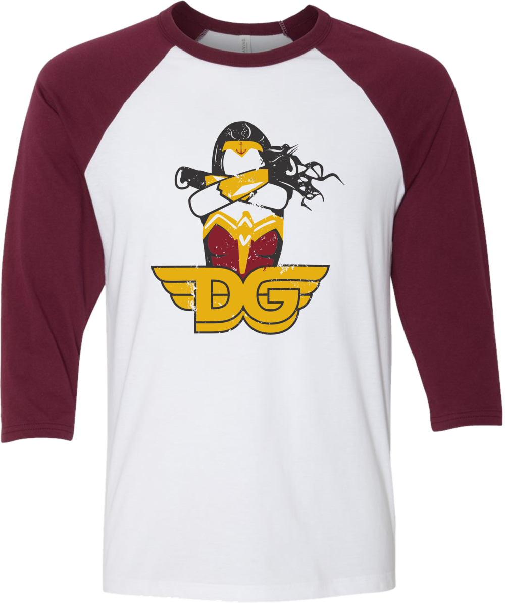 Dg Wonder Woman Baseball Tee - Long-sleeved T-shirt (1000x1194), Png Download
