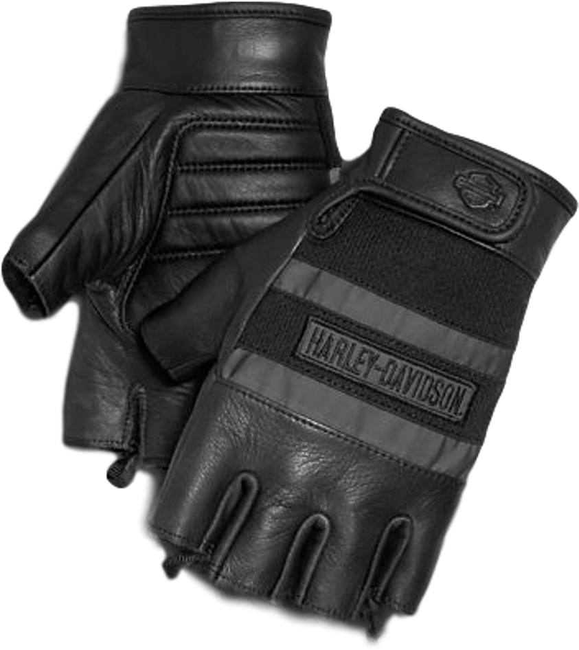Harley Davidson Centerline Reflective Leather Fingerless - Leather (1024x1024), Png Download