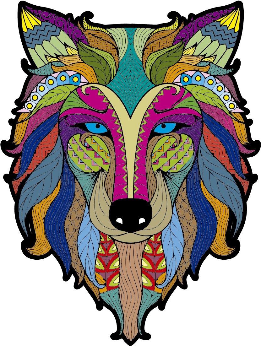 Plumaje Lobo - Illustration (1246x1246), Png Download
