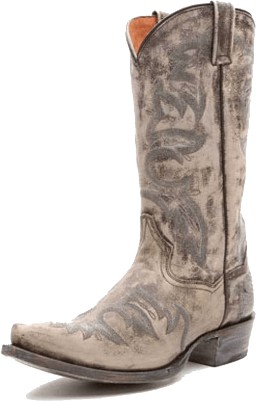 11866 7 - Gray Distressed Boots (650x825), Png Download