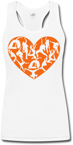 Women's Bamboo Performance Tank - Heart (650x650), Png Download