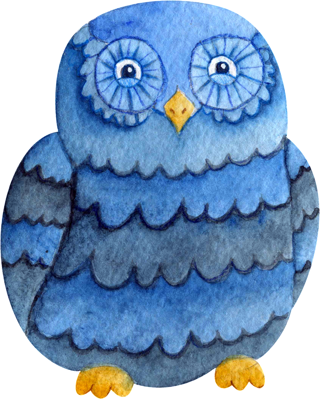Blue Cute Owl Transparent - Owl (1024x1276), Png Download