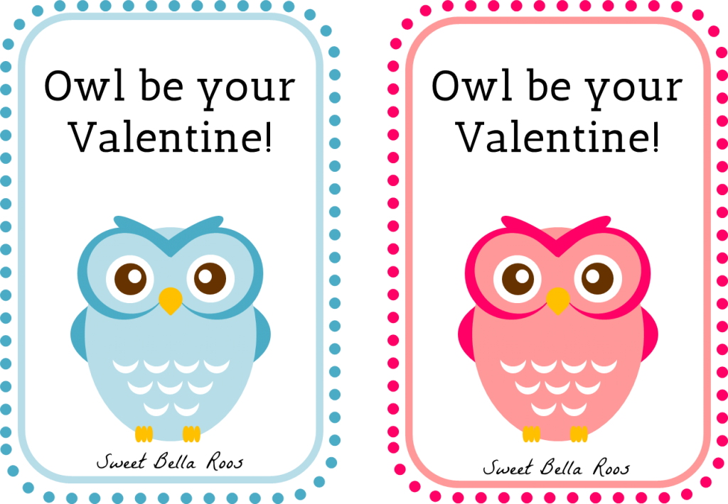 Owl Be Your Valentine Free Printable- Sweet Bella Roos - Cute Owl Clip Art (1024x710), Png Download