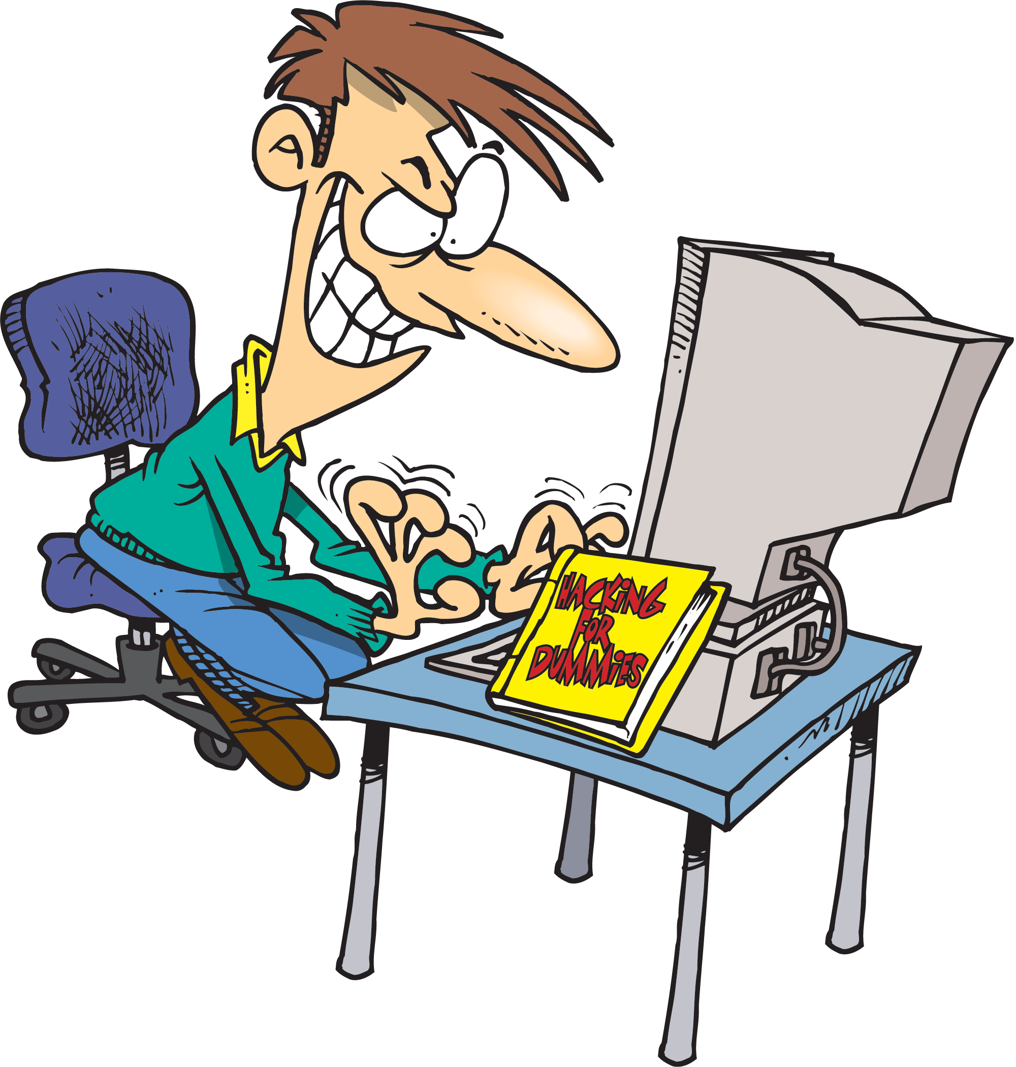 Banner Stock Hacker Transparent Cartoon - Someone Hacking A Computer (2000x2101), Png Download