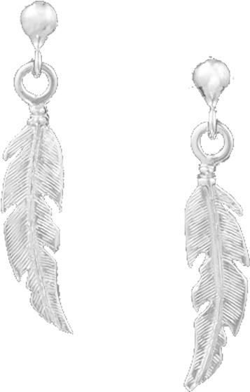 40% Off The Ozark Whisper Silver Feathers - Earrings (600x800), Png Download