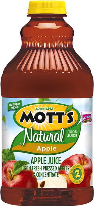 Jugo De Manzana 100% Natural Mott's® - Motts Apple Juice (523x728), Png Download