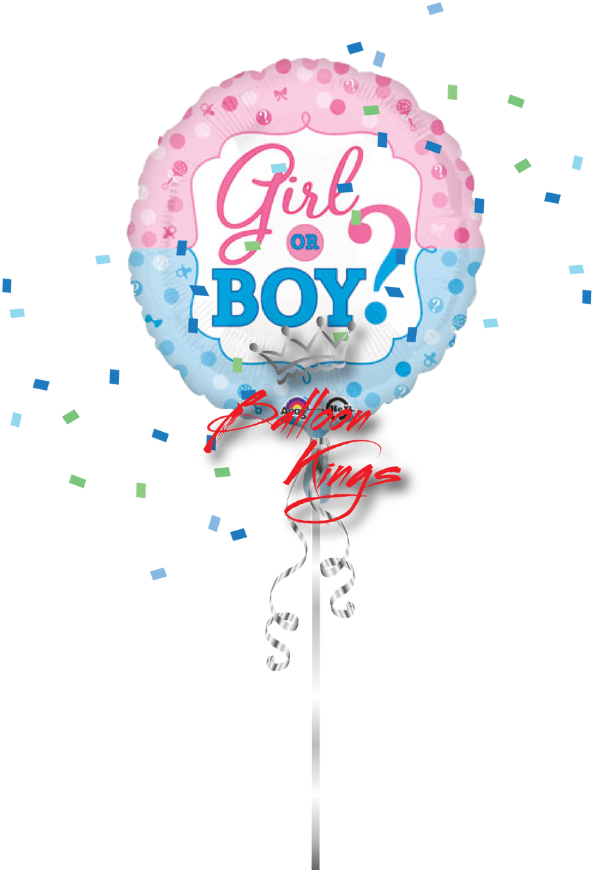 Gender Reveal Boy Or Girl - Boy Or Girl Gender Reveal Balloon (1068x1280), Png Download