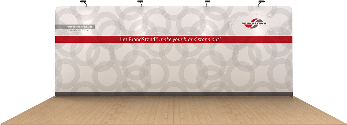20' Waveline Flat-fabric Display - Floor (1200x678), Png Download
