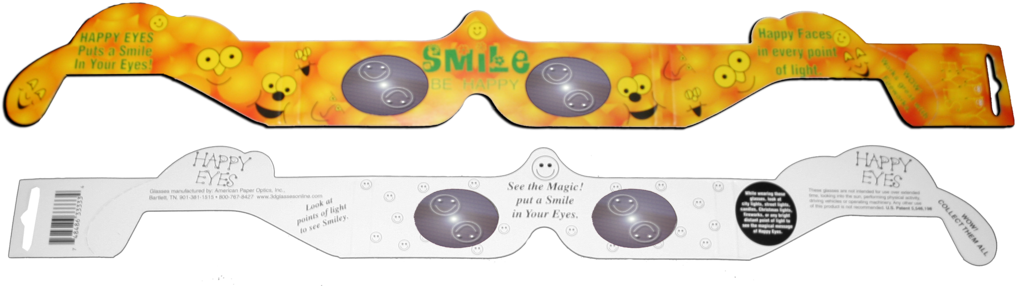 Smiley Face- Happy Eyes™ - Cartoon (1024x303), Png Download