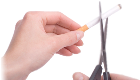 Left Hand Holding Unlit Cigarette, Right Hand Holding - Hand Holding Scissors Png (1280x427), Png Download
