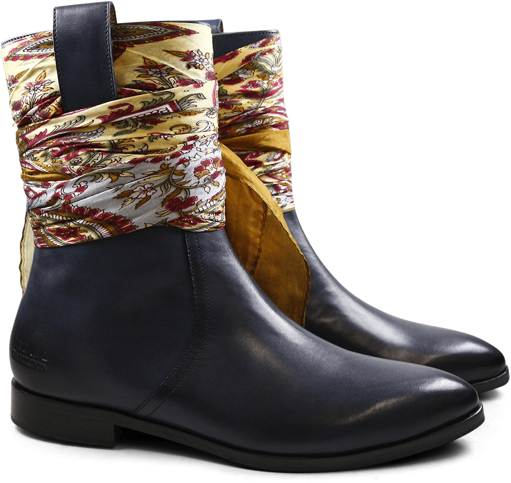 Ankle Boots Jessy 29 Crust Navy Silk Hrs - Motorcycle Boot (1024x1024), Png Download