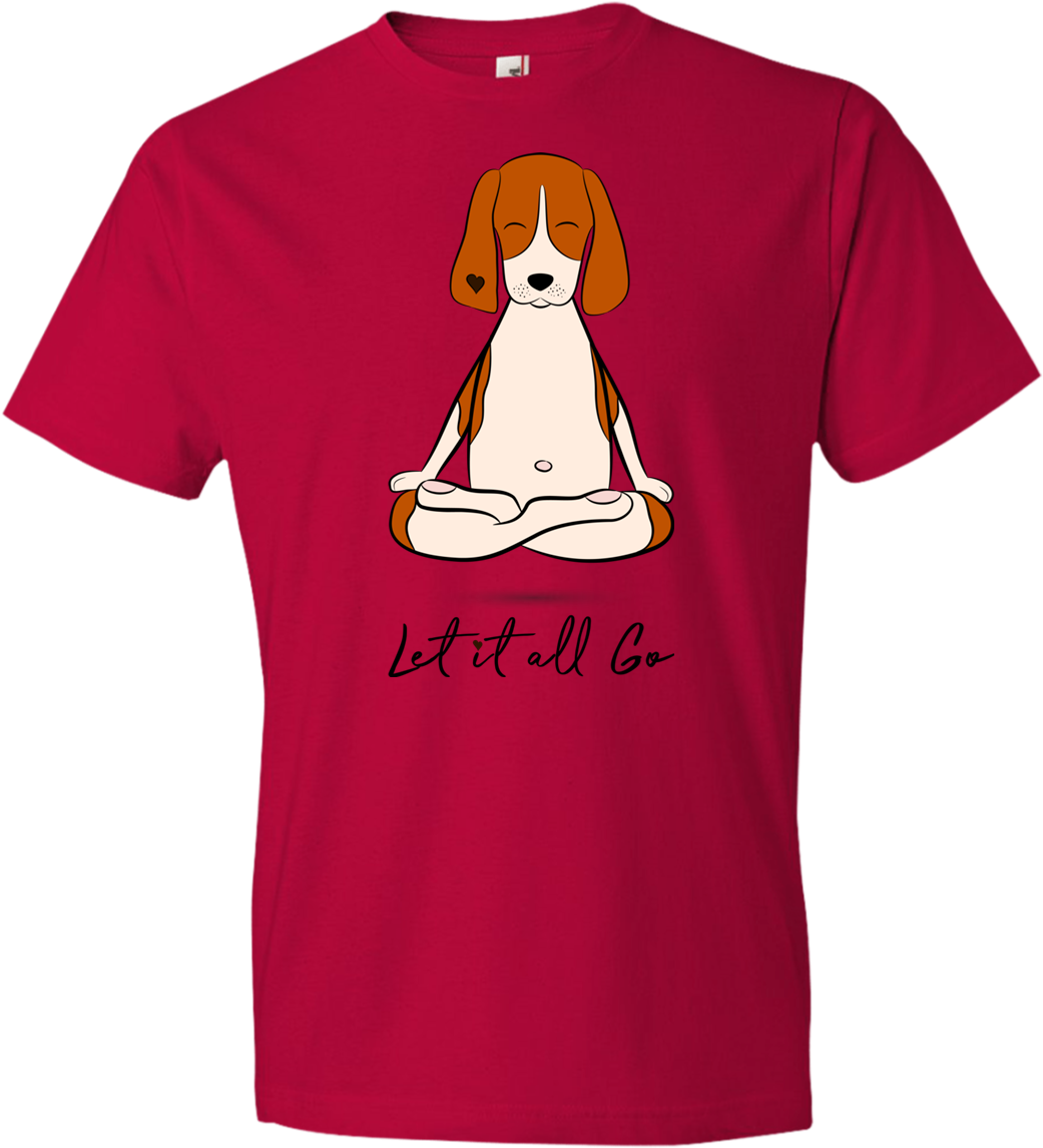 "let It All Go" Beagle Dog Art Men's - Shirt (1155x1155), Png Download