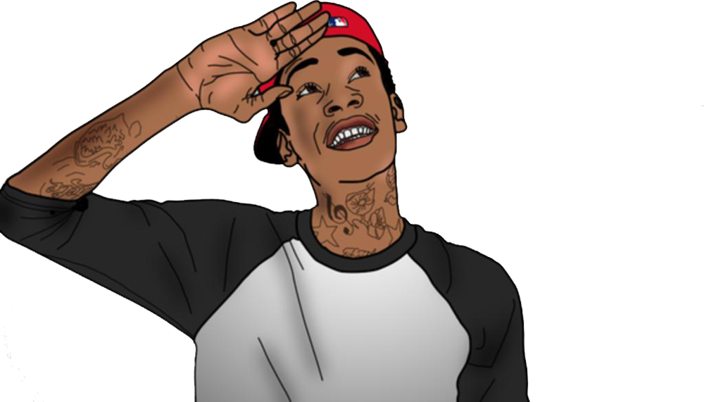 Wiz Khalifa Cartoon - Wiz Khalifa (1000x571), Png Download