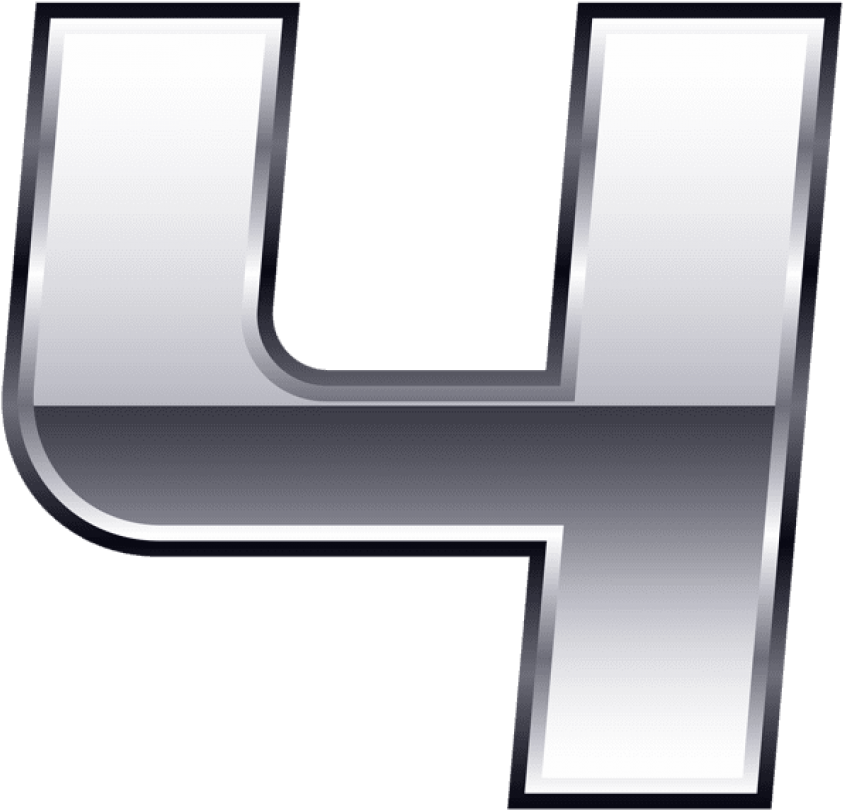 Free Png Download Silver Number Four Clipart Png Photo (850x811), Png Download