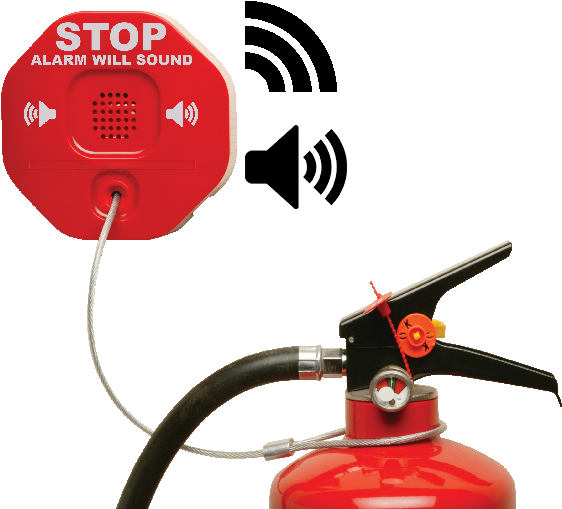Wireless Extinguisher Stopper - Fire Extinguisher Alarm (600x600), Png Download