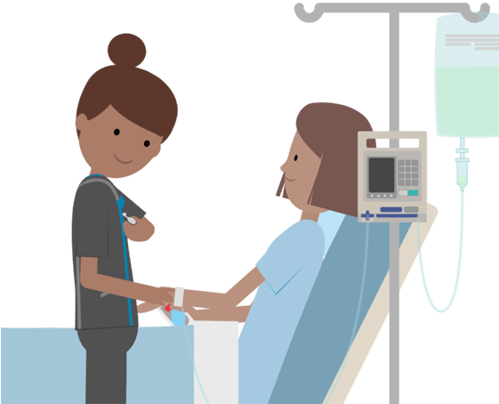 Health Care Hospital Nursing - Patient In Hospital Cartoon Transparent (560x560), Png Download