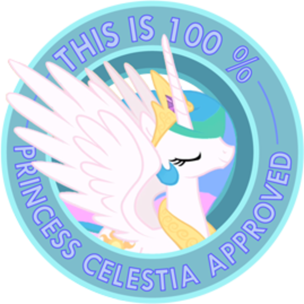 Seals Of Approval - Mlp Celestia Approves (600x600), Png Download