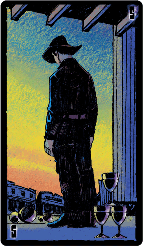 Tarot Card Of The Day Five Of Cups - Prairie Tarot (600x800), Png Download