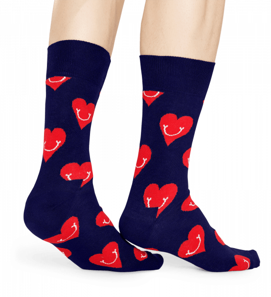 Smiley Heart Sock - Sock (548x600), Png Download