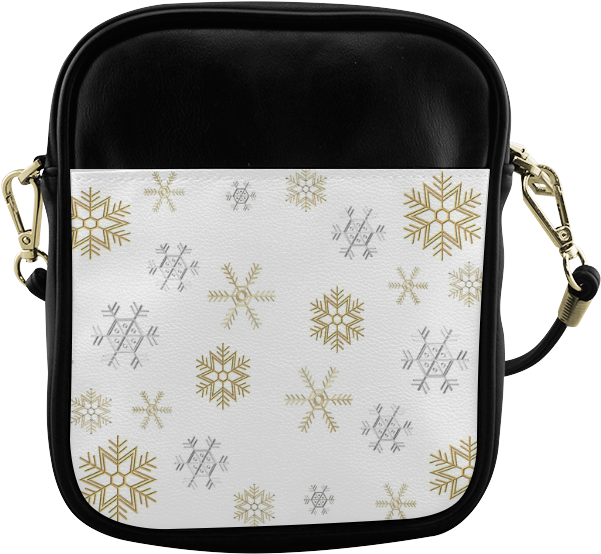 Silver And Gold Snowflakes On A White Background 2 - Taylor Swift Reputation Bag (800x800), Png Download
