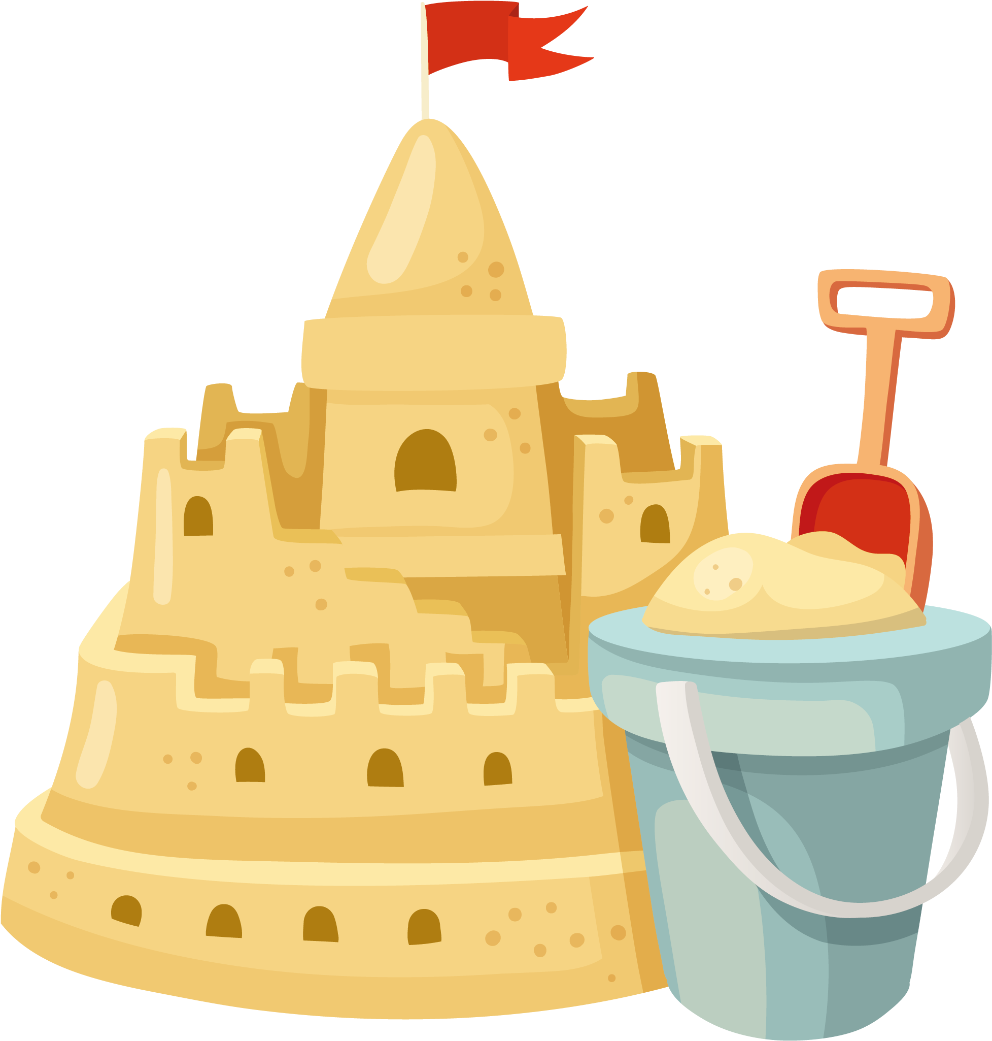 Sand Art And Play Clip Art - Clipart Transparent Background Sand Castle (2480x2719), Png Download