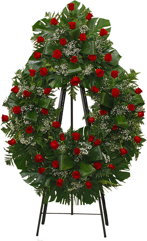 Corona De Rosas Rojas - Wreath (800x800), Png Download