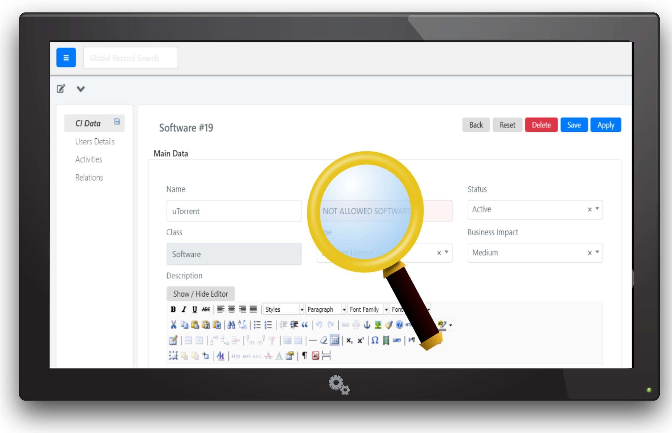 Not Allowed Software - Computer Icon (2389x1549), Png Download