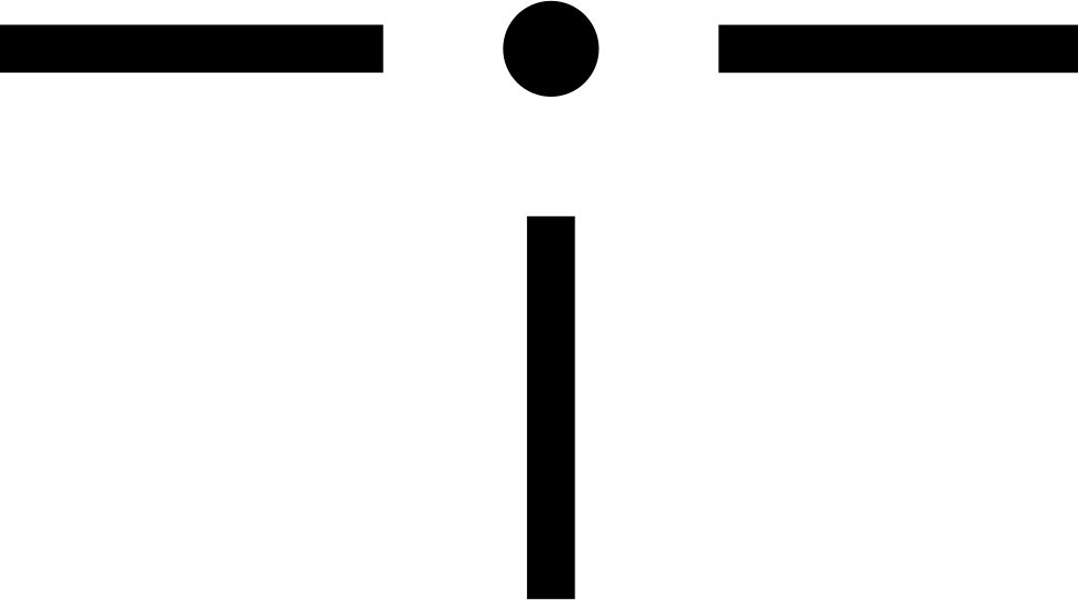 Dot With Three Lines In T Shape Comments - Monochrome (980x546), Png Download