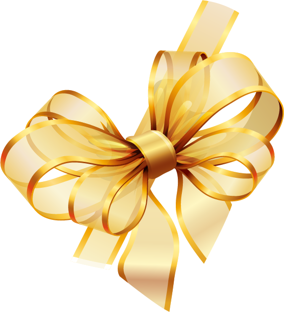 Ribbon Gold Free Png Hq - Ribbon Vector (567x623), Png Download