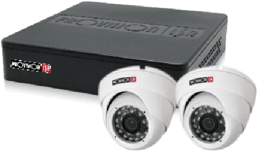 Camaras De Seguridad Provision Kit Dvr 4can 2 Cam Bala - Surveillance Camera (600x600), Png Download