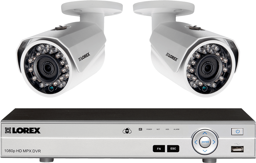 Detalles Acerca De Lorex Sistema De Seguridad Con 2 - Security System Cameras (1200x800), Png Download