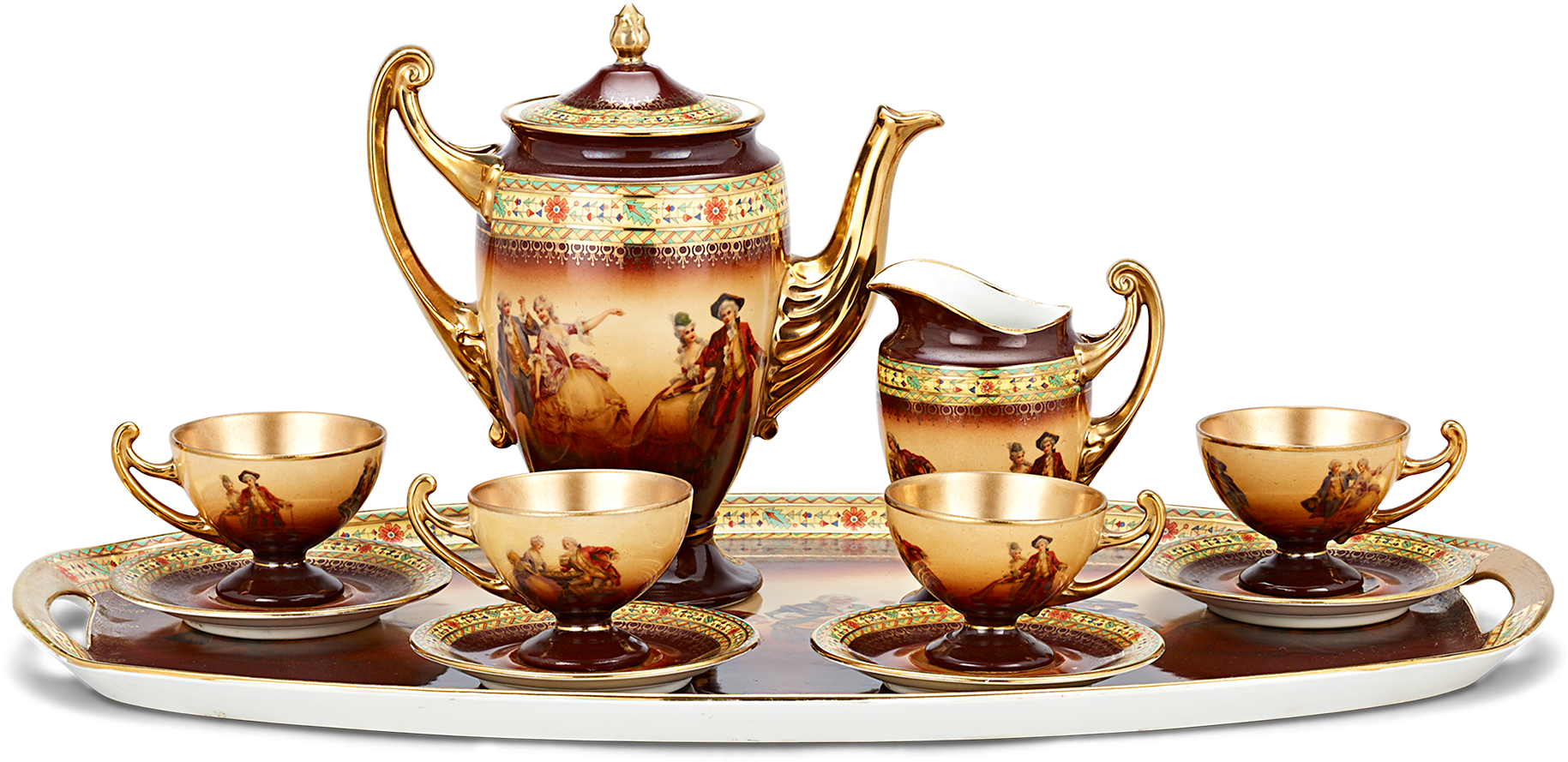 Bohemian Porcelain Tea Set - Teapot (2000x1600), Png Download