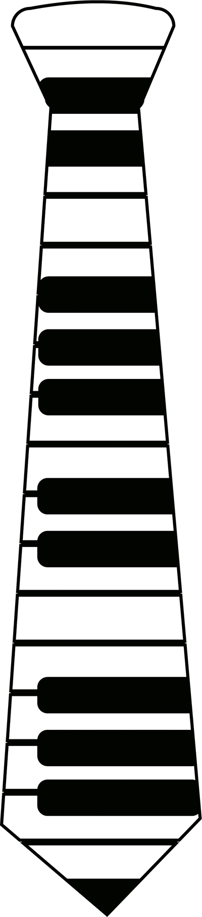 Corbata Con Piano (400x1812), Png Download