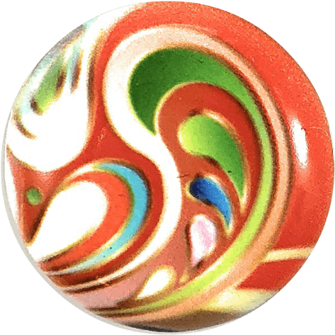 Painted Enamel Red Swirl 20mm 3/4" - Stick Candy (1000x802), Png Download