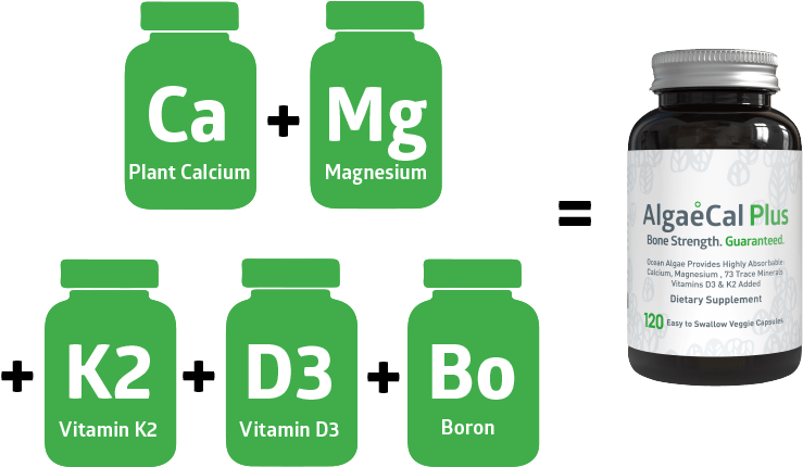 Ingredients In Algaecal Plus - Plastic Bottle (820x460), Png Download