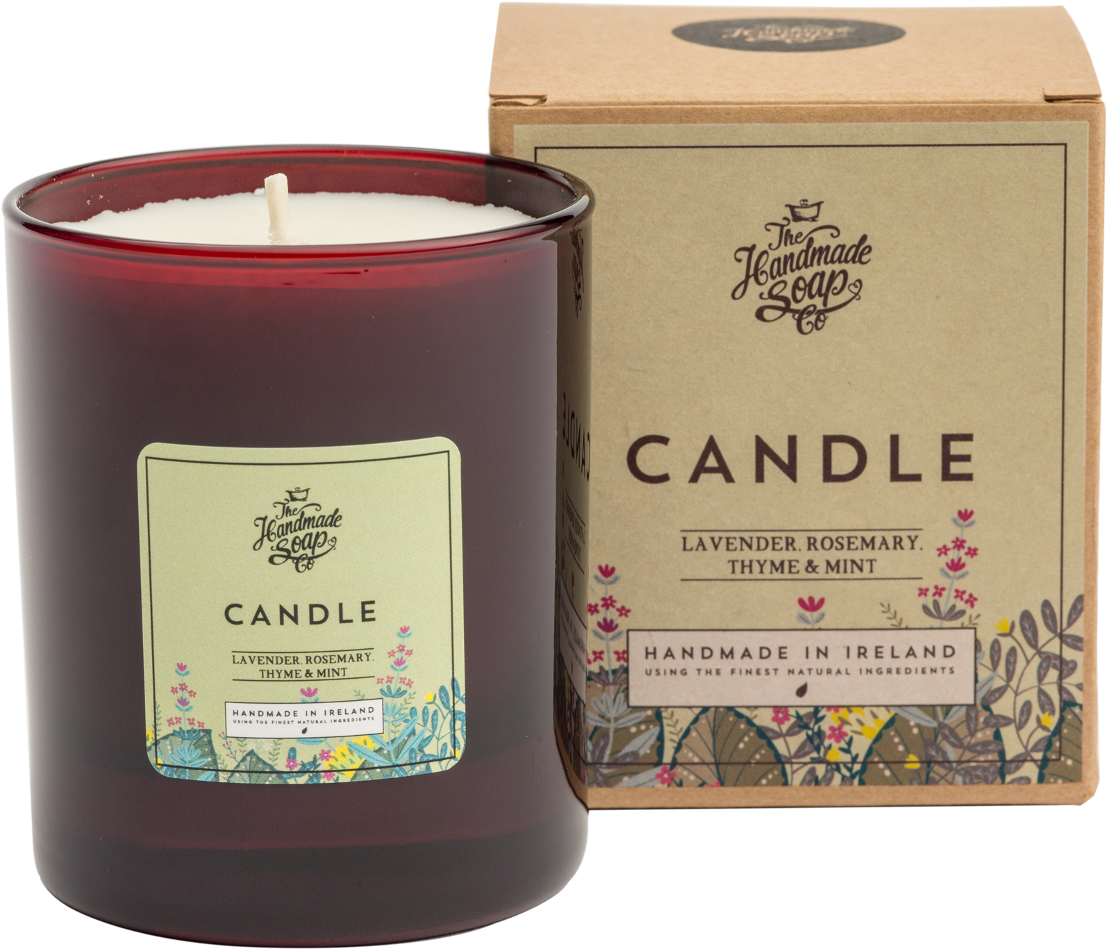 Natural Handmade Lavender, Rosemary, Thyme & Mint Her - Candle (2048x2048), Png Download