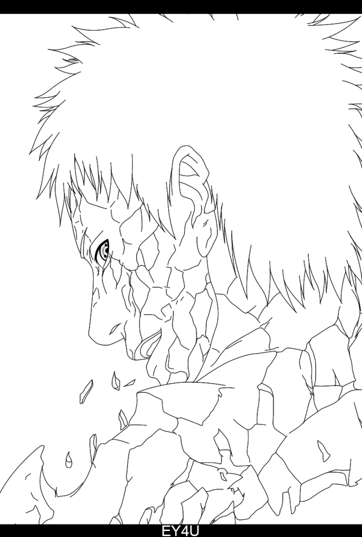 734 X 1089 3 - Dying Obito Drawing (734x1089), Png Download