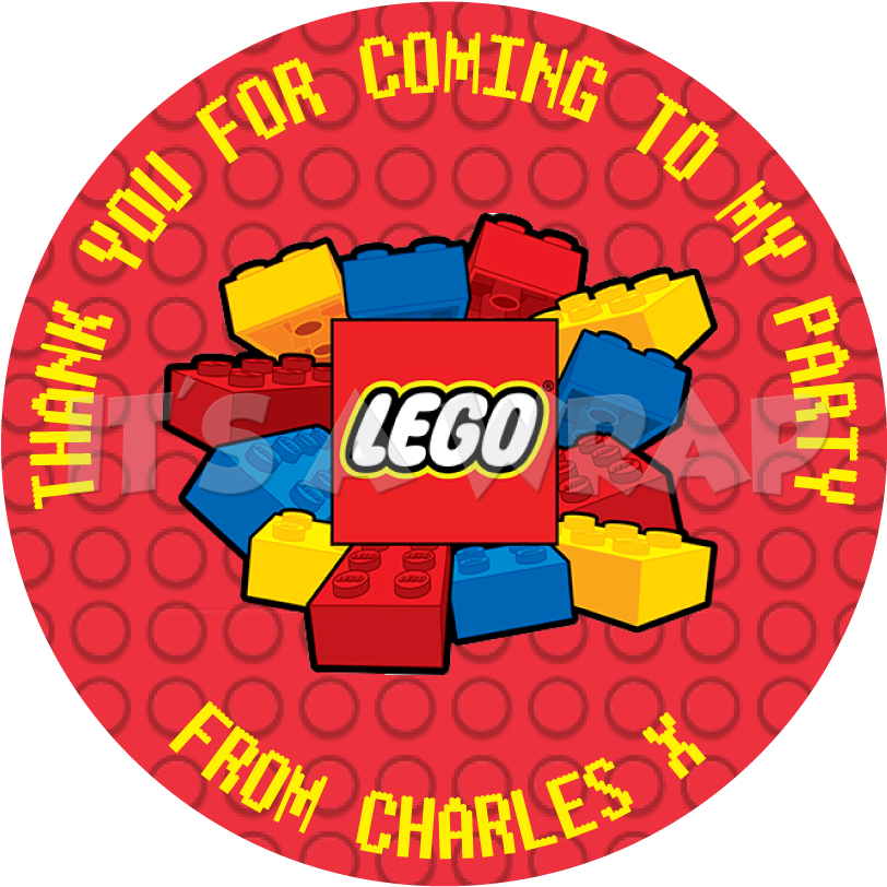 Lego Blocks Sweet Cone Stickers - Slogan Lego (870x870), Png Download