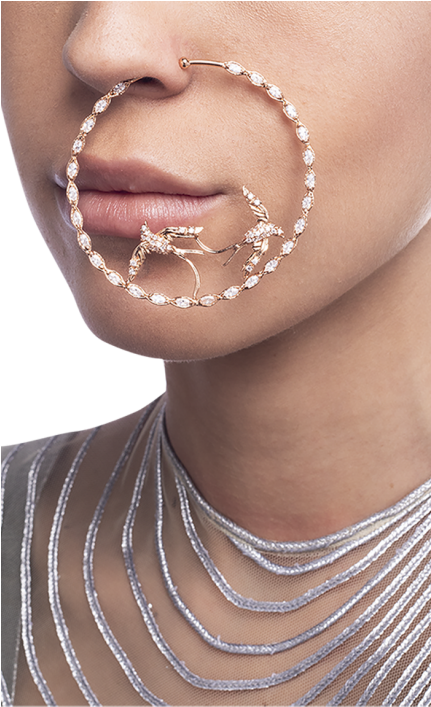 Circle Of Love Nose Accent Circle Of Love Nose Accent - Earrings (554x706), Png Download